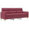 vidaXL Trivietė sofa, raudonojo vyno spalvos, 180cm, audinys