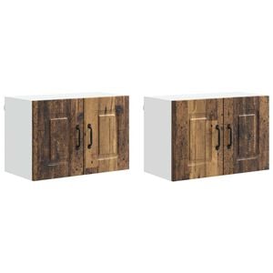 vidaXL Indaplovės plok&scaron;tė Kalmar 2 pcs Senas medis 60 x 31 x 40 cm