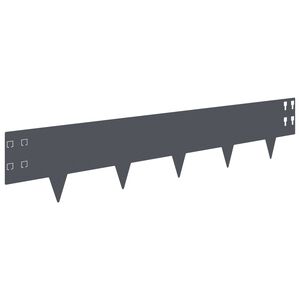 vidaXL Vejo kra&scaron;tas 10 pcs 100 x 20 cm Plienas Antracito
