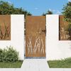 vidaXL Sodo vartai, 85x175 cm, Corten plienas, žolės ra&scaron;tas