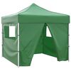 vidaXL Sulankstomas paviljonas, žalias, 3 x 3 m, 4 sienelės