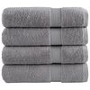 vidaXL Auk&scaron;čiausios kokybės rank&scaron;luosčiai SOLUND, 4 vnt., pilki, 50 x 100 cm, 600 g/m&sup2;