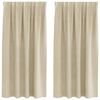 vidaXL Užtemdymo užuolaidos 2 pcs Kreminė 140 x 175 cm Aksomas