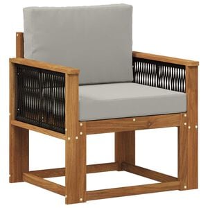 vidaXL Lauko Vidurinis Sofa Kietos akacijos mediena Natūrali