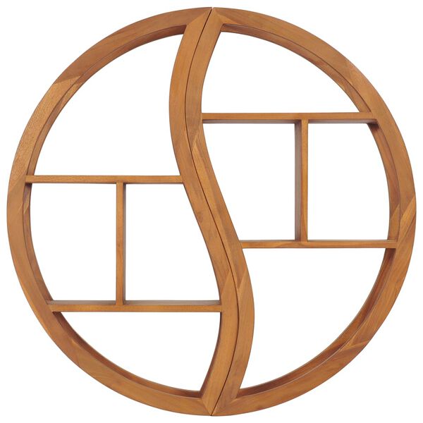 vidaXL Sieninė lentyna, 100x20x100cm, tikmedžio masyvas