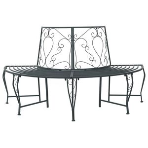 vidaXL Medžio suolelis 4-Vietų skaičius 160 x 80 x 89 cm Plienas