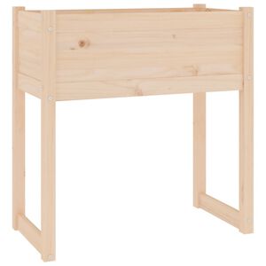 vidaXL Lovelis, 78x40x81cm, pu&scaron;ies medienos masyvas