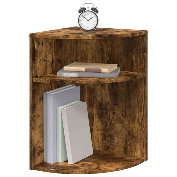 vidaXL Žurnalinis staliukas Rūkyta ąžuolas 39,7 x 39,7 x 60 cm