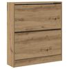 vidaXL Batu skrynia 80 x 21 x 87,5 cm Apdirbta mediena Rūkyta ąžuolas