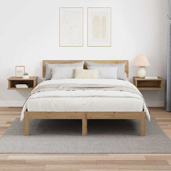 vidaXL Naktinis staliukas 2 pcs Amatininkų ąžuolas 40 x 31 x 15 cm