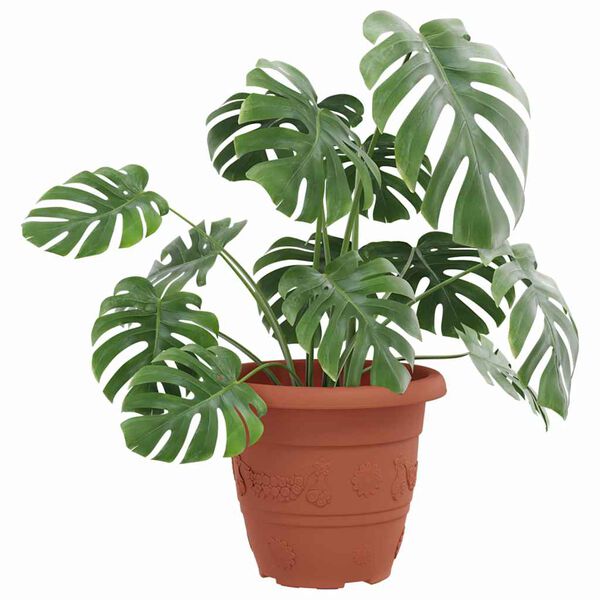 vidaXL Apvalus gėlių vazonas 6 pcs Raudona plyta &Oslash; 26 x 21.5 cm