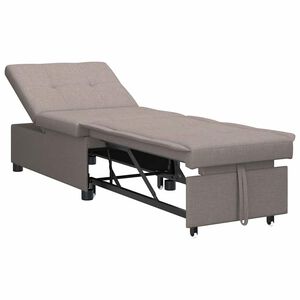 vidaXL I&scaron;traukiama sofa-lova Taupe 194 x 50 x 82 cm audinys