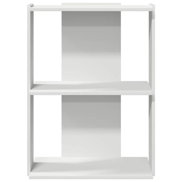 vidaXL Knygų spinta, 3 auk&scaron;tų, balta, 60x30x80cm, mediena