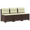 vidaXL 3-vietė sodo sofa su pagalvėlėmis, Rattan i&scaron;vaizda PP Ruda
