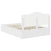 vidaXL Lovos rėmas su galvūgalio Balta 160 x 200 cm Apdirbta mediena