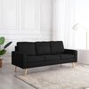 vidaXL Trivietė sofa, juodos spalvos, audinys
