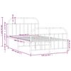 vidaXL Lovos rėmas su galvūgaliu/kojūgaliu, juodas, 120x200cm, metalas