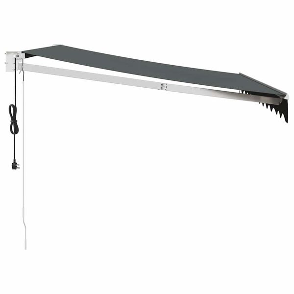 vidaXL Automatinė i&scaron;traukiama markizė, antracito spalvos, 3x2,5m