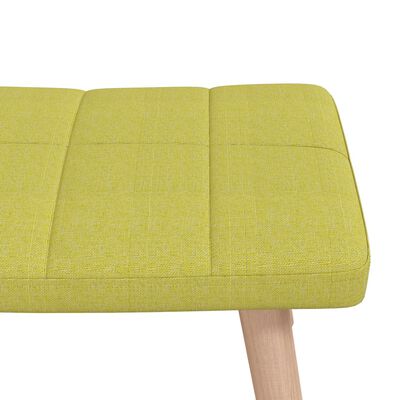 vidaXL Supama kėdė su pakoja, žalios spalvos, audinys