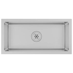 vidaXL Virtuvės plautuvė su sieteliu, nerūdijantis plienas