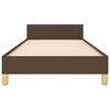 vidaXL Lovos rėmas be čiužinio, tamsiai rudas, 80x200cm, audinys