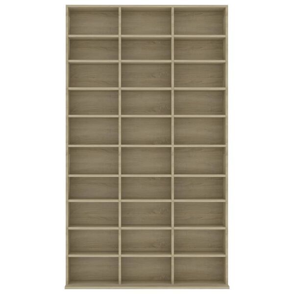 vidaXL Spintelė kompaktiniams diskams, ąžuolo, 102x16x177,5cm, mediena