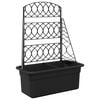 vidaXL Gėlių dėžutė su pynimu Antracito 58 x 29 x 78 cm PP