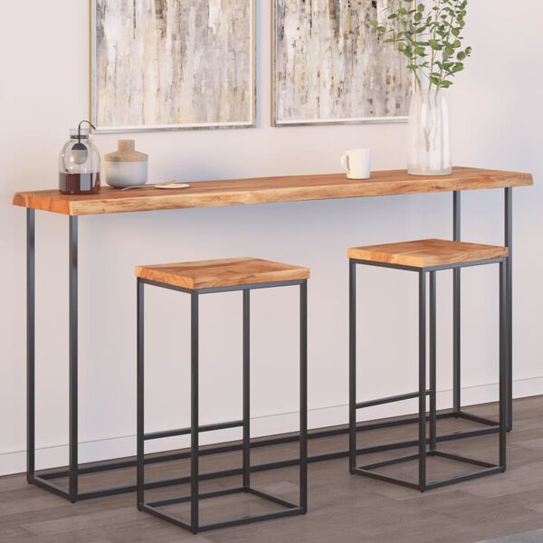 vidaXL Stalvir&scaron;is, 180x40x2,5cm, akacijos masyvas, su gyvu kra&scaron;tu