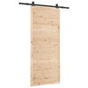 vidaXL Slankios durys Natūrali 80 x 208 cm Pu&scaron;ies medienos masyvas