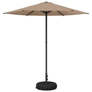 vidaXL Sodų skėtis su baze 230 x 230 cm Poliesteris Stačiakampio Taupe