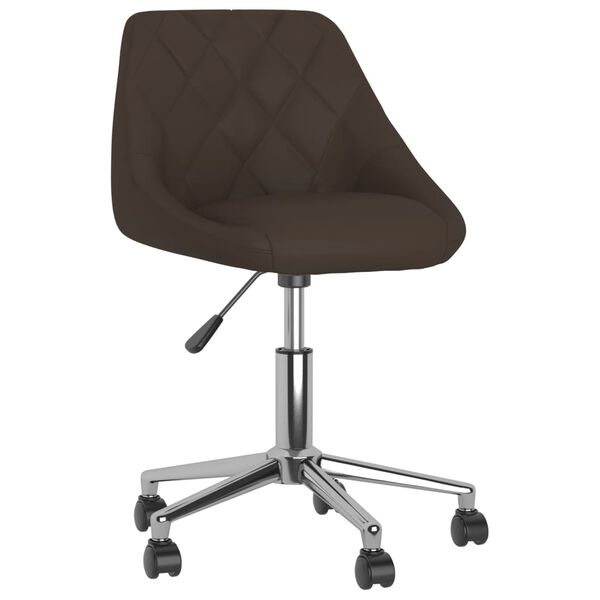 vidaXL Pasukamos valgomojo kėdės, 2vnt., rudos spalvos, dirbtinė oda
