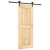 vidaXL Slankios durys Natūrali ir juoda 80 x 210 cm