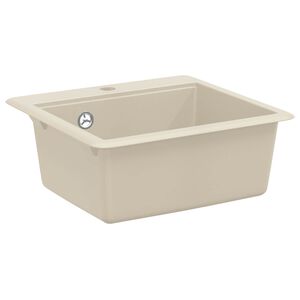 vidaXL Kriauklė 80% Kvarcas ir 20% Derva 470 x 440 mm Smėlio