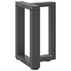 vidaXL Kavos staliuko kojelės, T formos, 2 vnt., antracito spalvos, 38x25x(42-43) cm, plienas