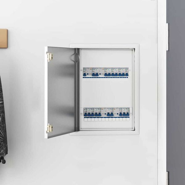 vidaXL Prieigos skydas Balta 43.5 x 33 x 3 cm Plienas