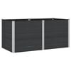 vidaXL Paauk&scaron;tinta sodo lova Juoda 200 x 100 x 91 cm WPC ir aliuminis