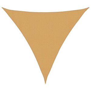 vidaXL Saulės skėtis, 160 g/m&sup2;, trikampė, smėlio spalvos, 3,6x3,6x3,6 m, HDPE