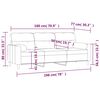 vidaXL Trivietė sofa su pagalvėmis, kreminė, 180cm, audinys