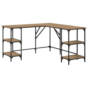 vidaXL Stalas Amatininkų ąžuolas 139 x 139 x 75 cm Apdirbta mediena