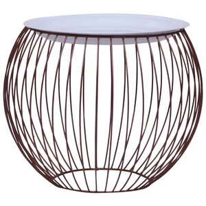 vidaXL Kavos staliukas, auksinės spalvos, 41cm skersmens