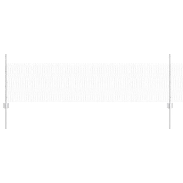 vidaXL Tvora su stulpais Sidabro 0,5 x 50 m Plienas