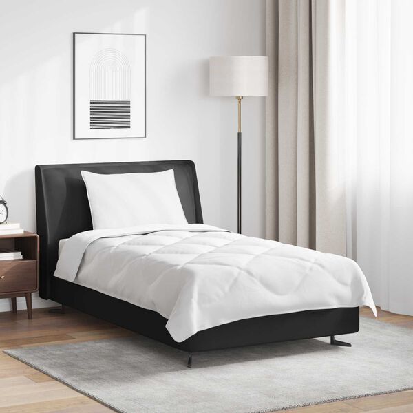 vidaXL Visų sezonų antklodė su pagalve 2 pcs Balta Mikropluo&scaron;tas