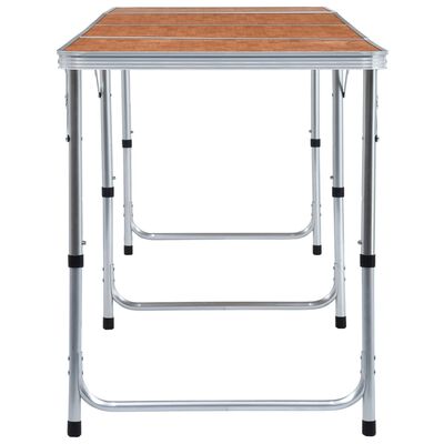 vidaXL Sulankstomas stovyklavimo stalas, 240x60cm, aliuminis