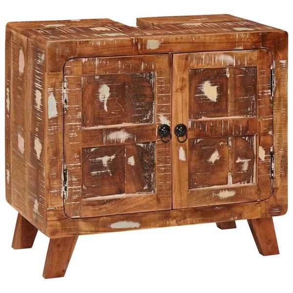 vidaXL Vonios spintelė su lentyna su saugykla su durimis