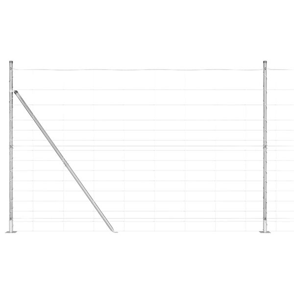 vidaXL Tvorelės stulpas Cinkuotas 25 x 1,6 m Plienas