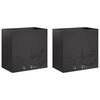 vidaXL Sodo vazonas 2 vnt. Juoda 50 x 30 x 49 cm