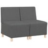 vidaXL Modulinis sofa vienetas be rankų 2 pcs Tamsiai pilka