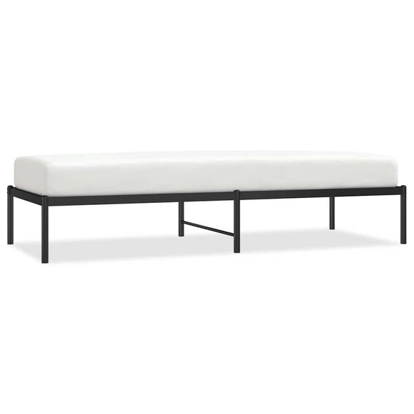 vidaXL Metalinis lovos rėmas, juodos spalvos, 75x190cm