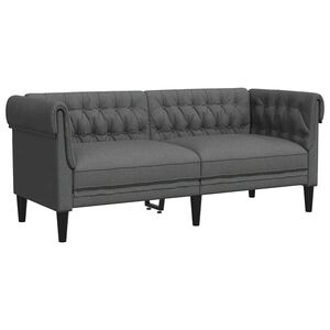 vidaXL Sofa Tamsiai pilka 182,5 x 74,5 x 74,5 cm Poliesteris