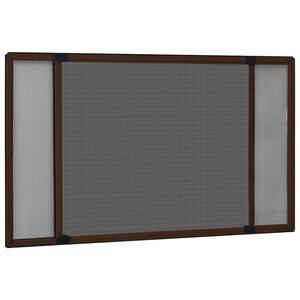 vidaXL Tinklelis nuo vabzdžių langams, rudas, (75-143)x50cm